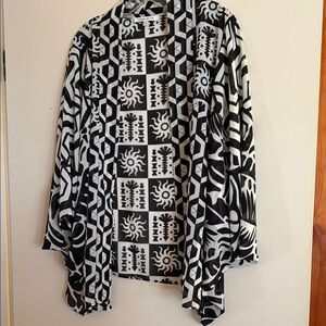 Rose & Olive Black and White Patterned Coverup